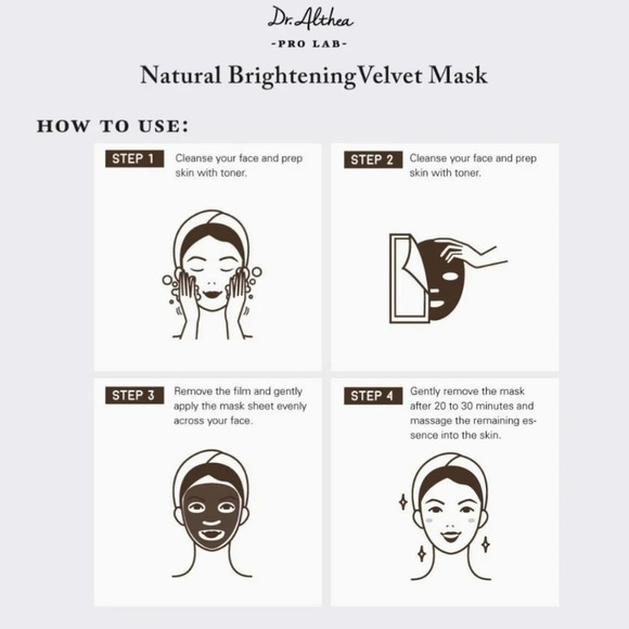 DR ALTHEA NATURAL BRIGHTENING VELVET MASK(6PCS) - Picture 3 of 6